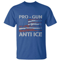 Pro Gun Anti Ice T Shirt Vintage American Flag 2nd Amendment Support