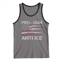 Pro Gun Anti Ice Tank Top Vintage American Flag 2nd Amendment Support
