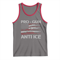 Pro Gun Anti Ice Tank Top Vintage American Flag 2nd Amendment Support
