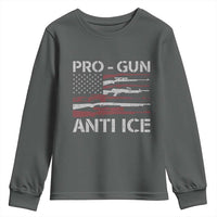 Pro Gun Anti Ice Youth Sweatshirt Vintage American Flag 2nd Amendment Support