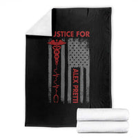 Justice For Alex Pretti Throw Blanket Minneapolis Tribute 2026 ICU Nurse American Flag