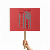 Justice For Alex Pretti Protest Sign Minneapolis Tribute 2026 ICU Nurse American Flag