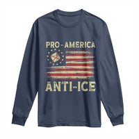 Pro American Anti Ice Long Sleeve Shirt Resist Protest Support Immigrants Refugee
