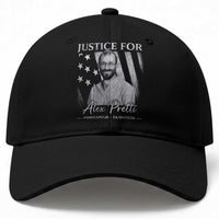 Justice For Alex Pretti Baseball Cap Minneapolis Tribute 2026 Vintage American Flag