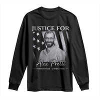 Justice For Alex Pretti Long Sleeve Shirt Minneapolis Tribute 2026 Vintage American Flag