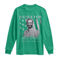 Justice For Alex Pretti Long Sleeve Shirt Minneapolis Tribute 2026 Vintage American Flag
