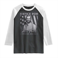 Justice For Alex Pretti Raglan Shirt Minneapolis Tribute 2026 Vintage American Flag