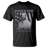 Justice For Alex Pretti T Shirt Minneapolis Tribute 2026 Vintage American Flag