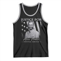 Justice For Alex Pretti Tank Top Minneapolis Tribute 2026 Vintage American Flag