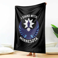 I Stand With Minnesota Throw Blanket Rebel Common Loon Minnesota Protest