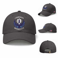I Stand With Minnesota Baseball Cap Rebel Common Loon Minnesota Protest