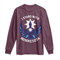 I Stand With Minnesota Long Sleeve Shirt Rebel Common Loon Minnesota Protest