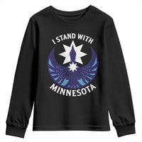 I Stand With Minnesota Youth Sweatshirt Rebel Common Loon Minnesota Protest