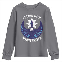 I Stand With Minnesota Youth Sweatshirt Rebel Common Loon Minnesota Protest