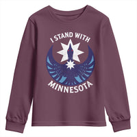 I Stand With Minnesota Youth Sweatshirt Rebel Common Loon Minnesota Protest