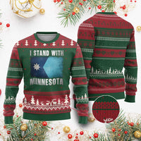 I Stand With Minnesota Ugly Christmas Sweater MN State Support Political Protest