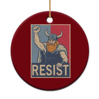 Funny Minneapolis Viking Resist Abolish Ice Protest Ceramic Ornament