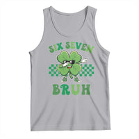 Funny 67 St Patricks Day Tank Top Six Seven Bruh Dabbing Shamrock