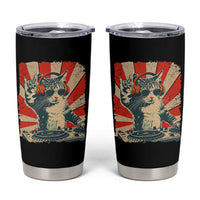Funny DJ Cat with Headphones Retro Music Lover Tumbler Cup