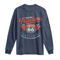US Route Highway 66 Centennial Long Sleeve Shirt Feel The Freedom 100 Years Of The Mother Road