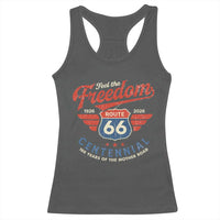 US Route Highway 66 Centennial Racerback Tank Top Feel The Freedom 100 Years Of The Mother Road