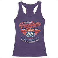 US Route Highway 66 Centennial Racerback Tank Top Feel The Freedom 100 Years Of The Mother Road