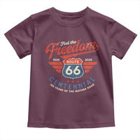 US Route Highway 66 Centennial Toddler T Shirt Feel The Freedom 100 Years Of The Mother Road