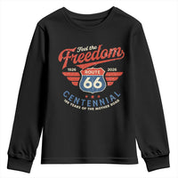 US Route Highway 66 Centennial Youth Sweatshirt Feel The Freedom 100 Years Of The Mother Road