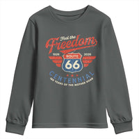 US Route Highway 66 Centennial Youth Sweatshirt Feel The Freedom 100 Years Of The Mother Road