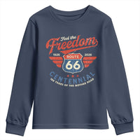 US Route Highway 66 Centennial Youth Sweatshirt Feel The Freedom 100 Years Of The Mother Road
