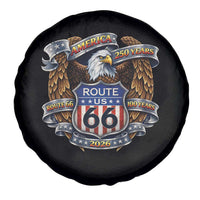 250 Years Of America 100 Years Of Route Highway 66 Spare Tire Cover Bald Eagle Vintage American Flag