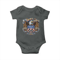 250 Years Of America 100 Years Of Route Highway 66 Baby Onesie Bald Eagle Vintage American Flag