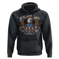 250 Years Of America 100 Years Of Route Highway 66 Hoodie Bald Eagle Vintage American Flag