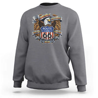 250 Years Of America 100 Years Of Route Highway 66 Sweatshirt Bald Eagle Vintage American Flag