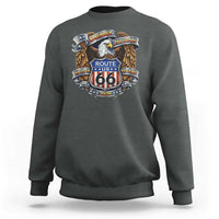 250 Years Of America 100 Years Of Route Highway 66 Sweatshirt Bald Eagle Vintage American Flag