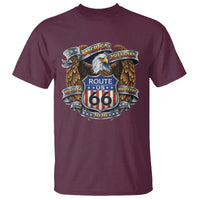 250 Years Of America 100 Years Of Route Highway 66 T Shirt Bald Eagle Vintage American Flag