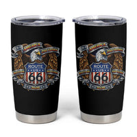 250 Years Of America 100 Years Of Route Highway 66 Tumbler Cup Bald Eagle Vintage American Flag