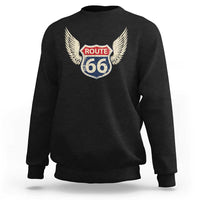 Vintage Route Highway 66 Highway Road Trip Sign Sweatshirt
