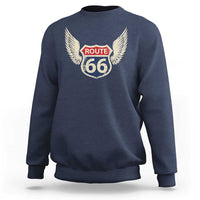 Vintage Route Highway 66 Highway Road Trip Sign Sweatshirt