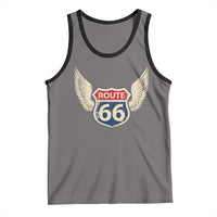 Vintage Route Highway 66 Highway Road Trip Sign Tank Top