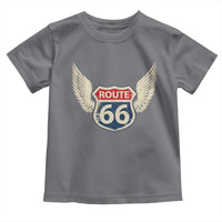 Vintage Route Highway 66 Highway Road Trip Sign Toddler T Shirt