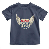 Vintage Route Highway 66 Highway Road Trip Sign Toddler T Shirt