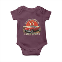 Route Highway 66 100 Years Anniversary Baby Onesie Centennial Celebration And Still Kicking Mother Road