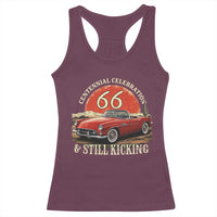 Route Highway 66 100 Years Anniversary Racerback Tank Top Centennial Celebration And Still Kicking Mother Road