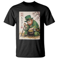 Vintage Japanese Leprechaun St Patricks Day Shamrock Ukiyo e Art T Shirt