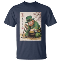 Vintage Japanese Leprechaun St Patricks Day Shamrock Ukiyo e Art T Shirt