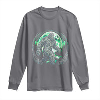 Funny St Patricks Day Bigfoot Celtic Knot Irish Sasquatch Long Sleeve Shirt