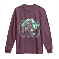 Funny St Patricks Day Bigfoot Celtic Knot Irish Sasquatch Long Sleeve Shirt