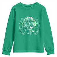 Funny St Patricks Day Bigfoot Celtic Knot Irish Sasquatch Youth Sweatshirt