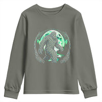 Funny St Patricks Day Bigfoot Celtic Knot Irish Sasquatch Youth Sweatshirt